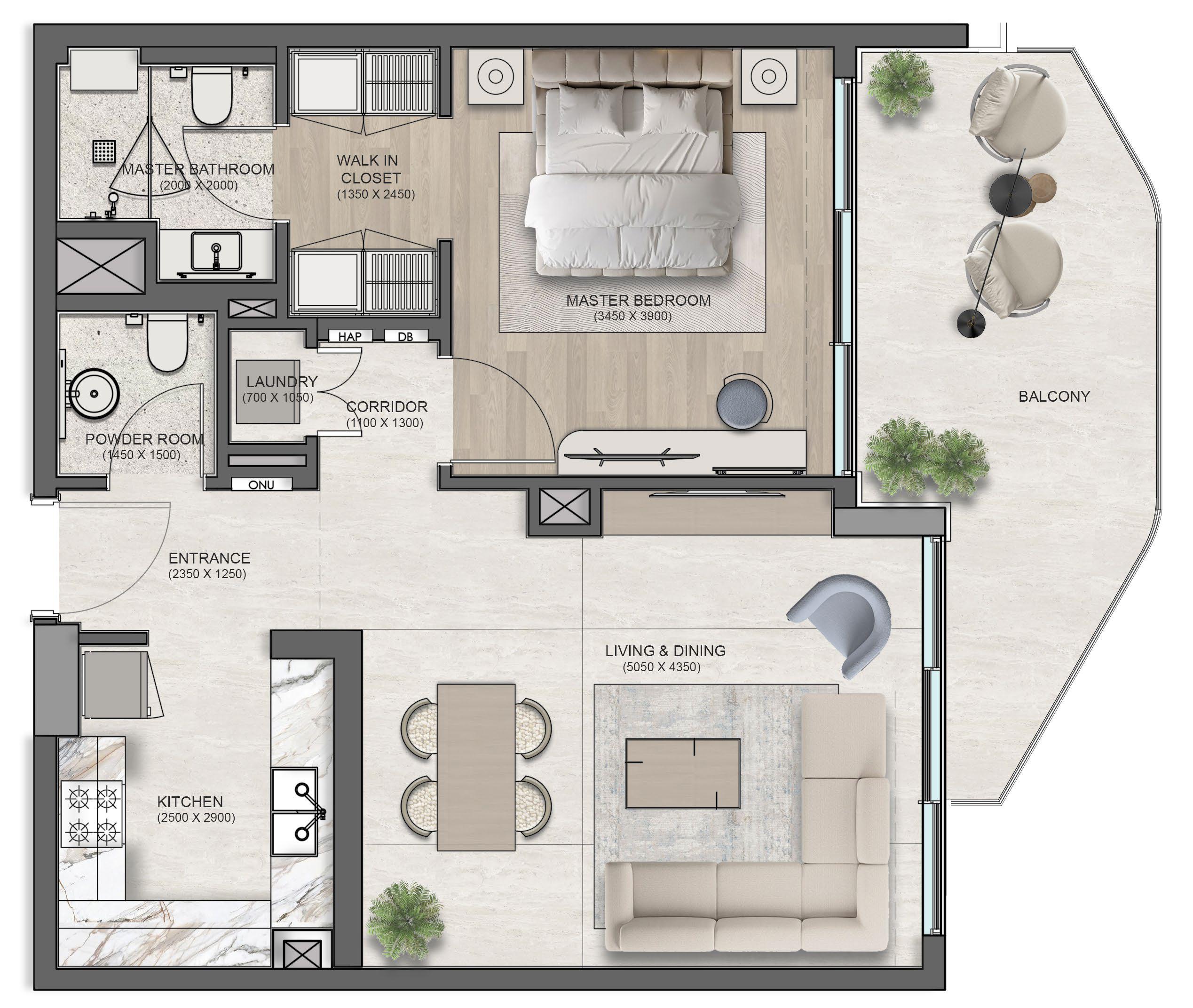 1bedroom type1 floor plan